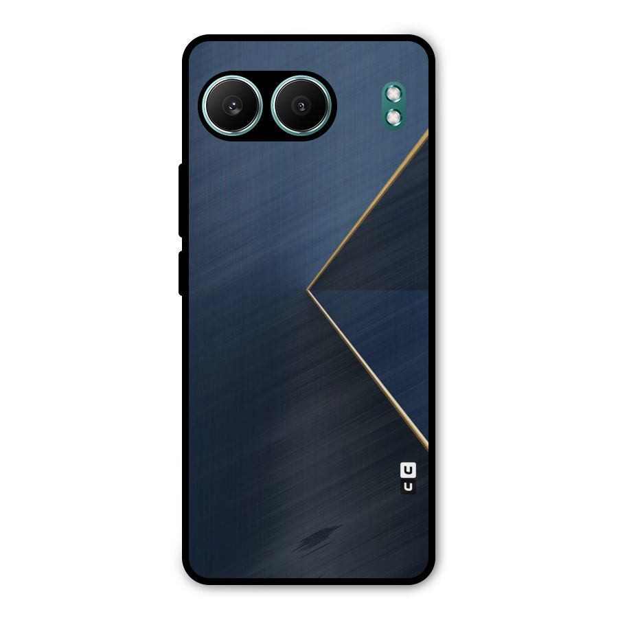 Golden Blue Triangle Metal Back Case for OnePlus Nord 4