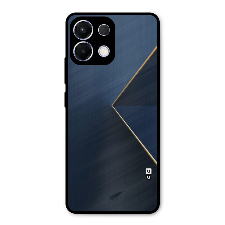 Golden Blue Triangle Metal Back Case for Oppo K13