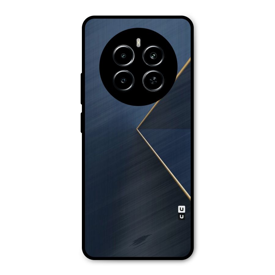 Golden Blue Triangle Metal Back Case for Realme P1