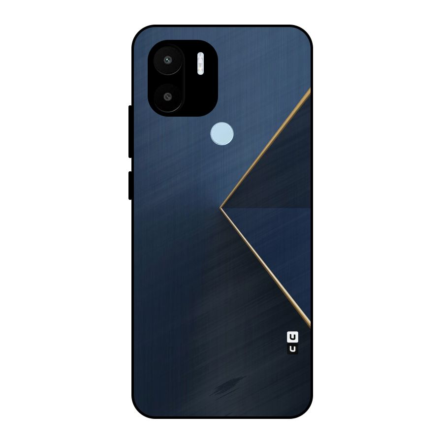 Golden Blue Triangle Metal Back Case for Redmi A1+