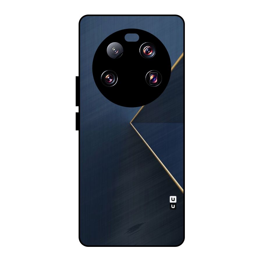 Golden Blue Triangle Metal Back Case for Xiaomi 13 Ultra