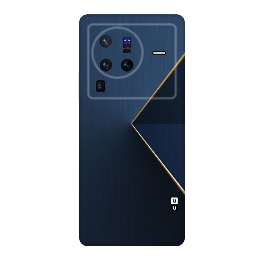 Golden Blue Triangle Original Polycarbonate Back Case for Vivo X80