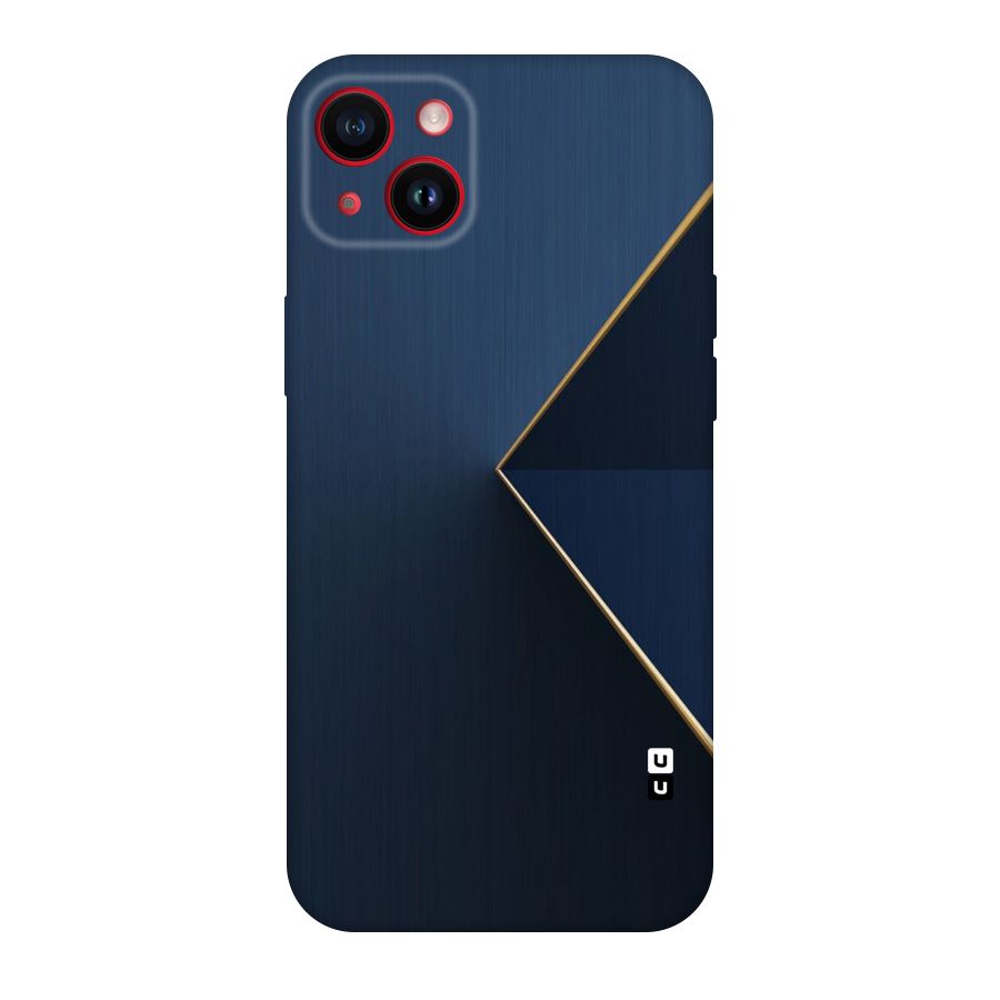 Golden Blue Triangle Original Polycarbonate Back Case for iPhone 14 Plus