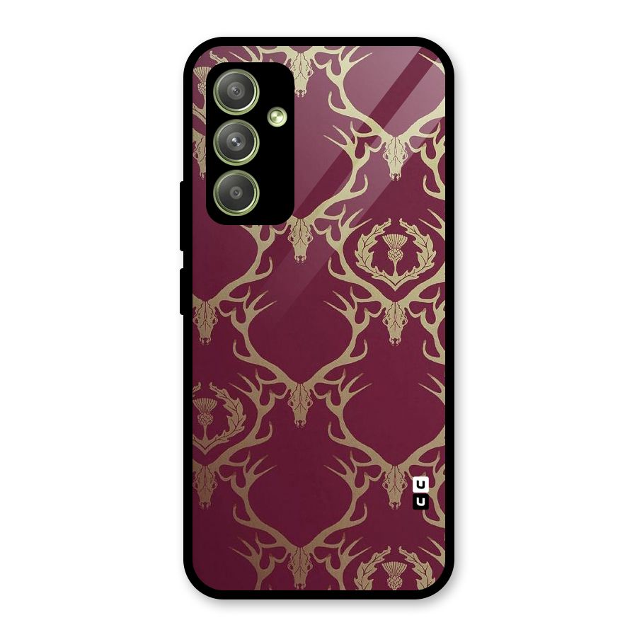 Golden Bull Design Glass Back Case for Galaxy A54