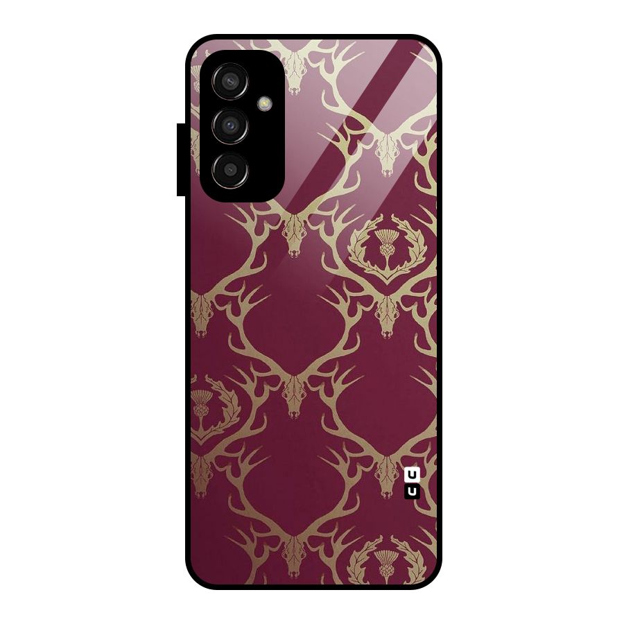 Golden Bull Design Glass Back Case for Galaxy F13