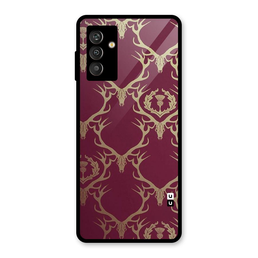 Golden Bull Design Glass Back Case for Galaxy M13