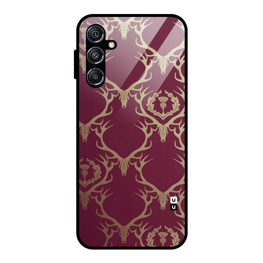 Golden Bull Design Glass Back Case for Galaxy M34 5G