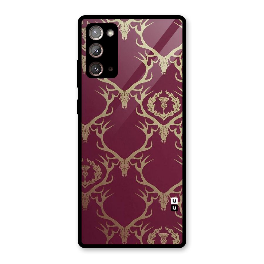 Golden Bull Design Glass Back Case for Galaxy Note 20