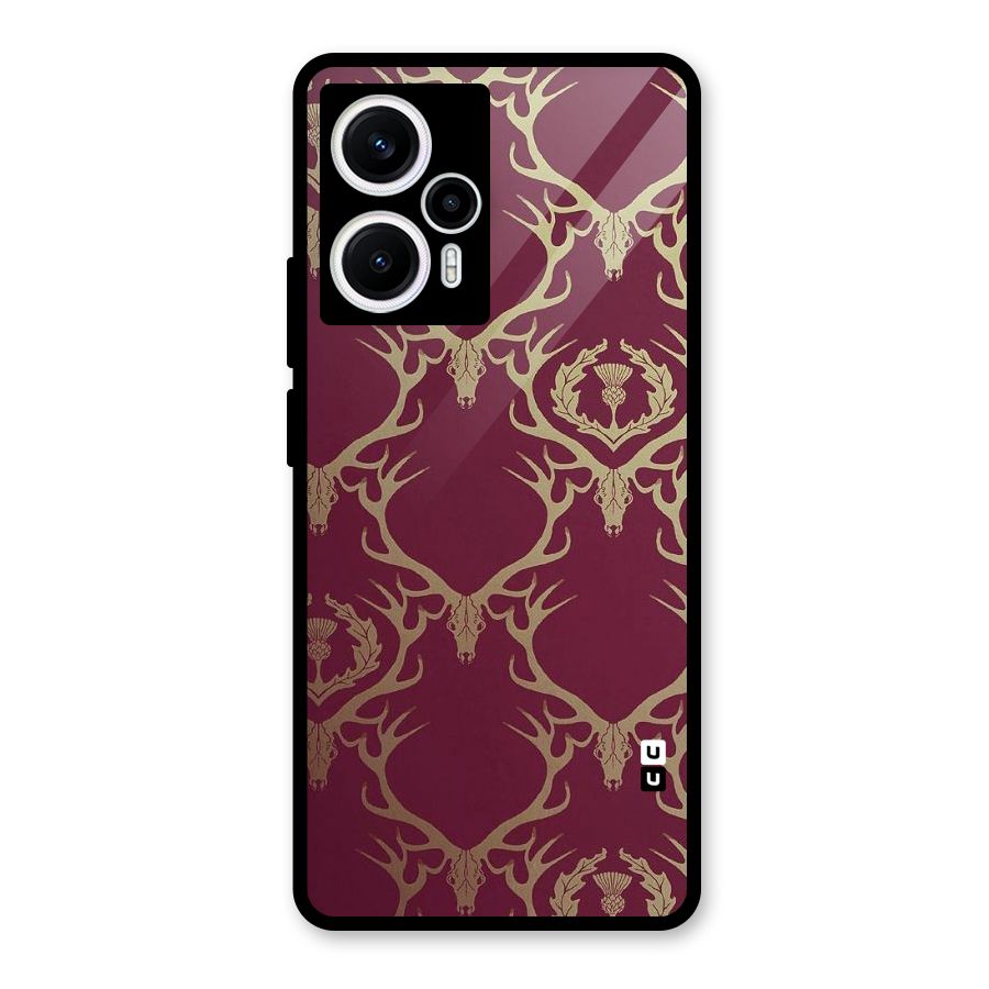Golden Bull Design Glass Back Case for Poco F5