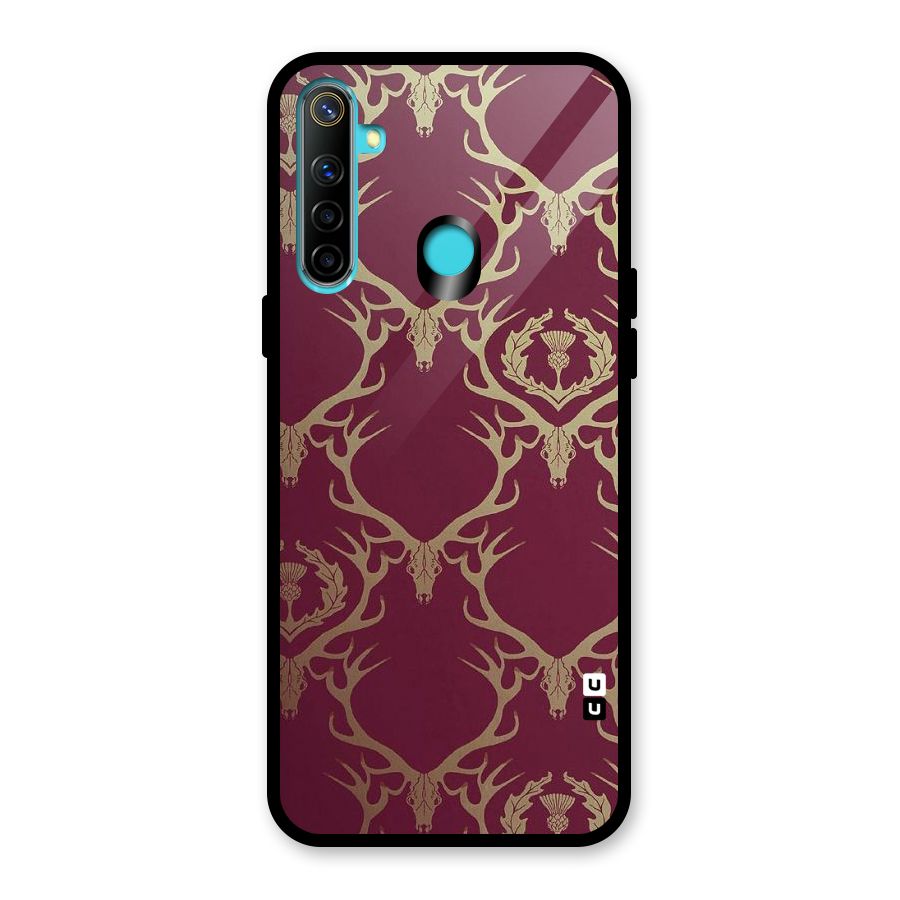 Golden Bull Design Glass Back Case for Realme 5