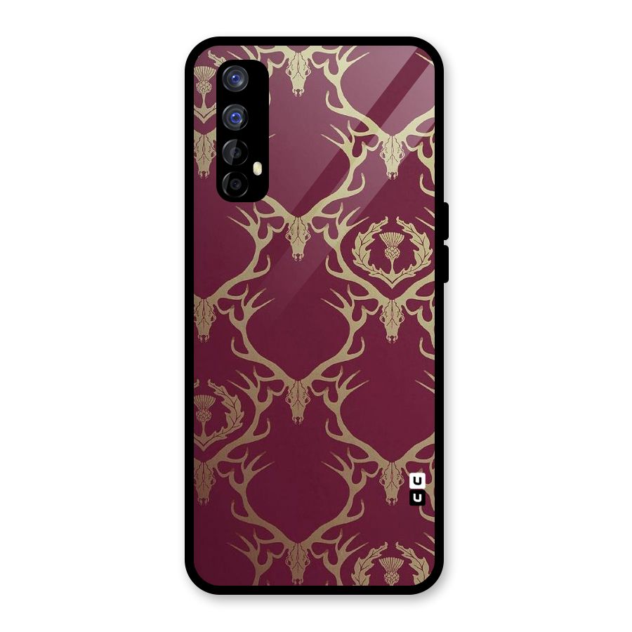 Golden Bull Design Glass Back Case for Realme 7