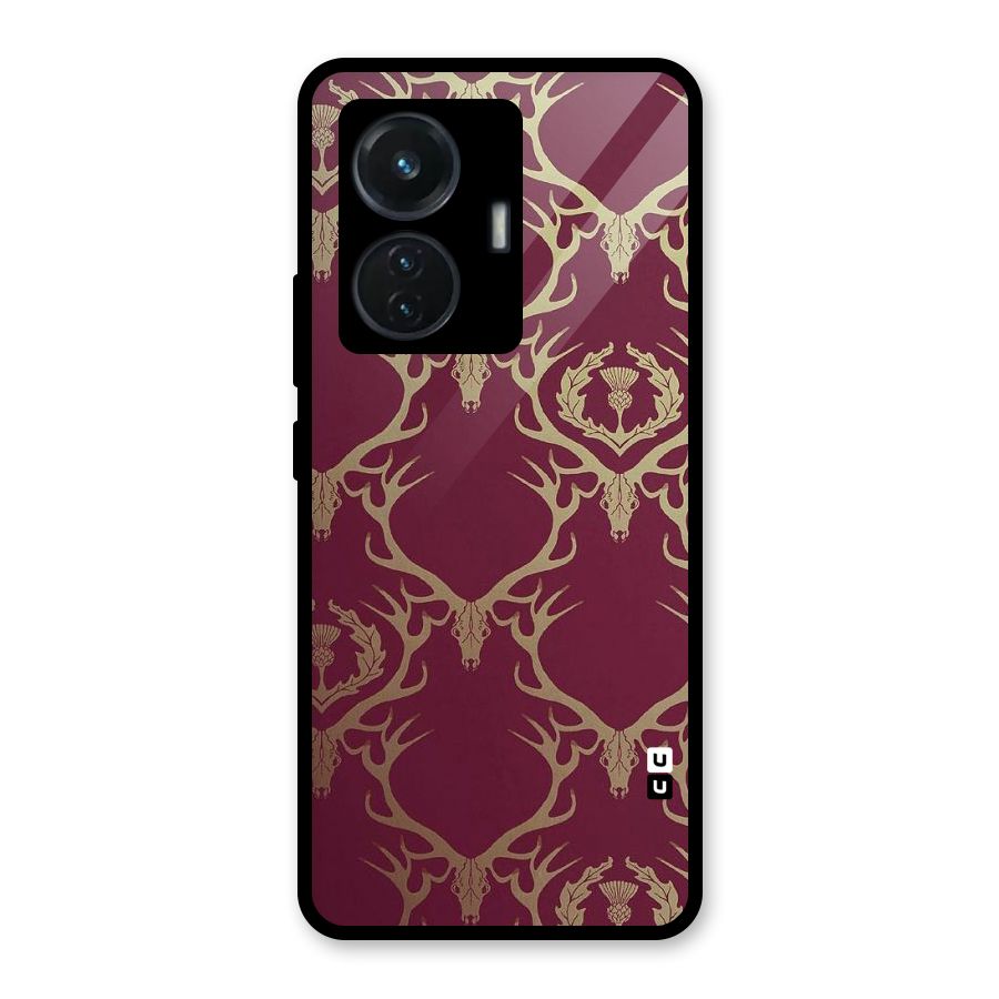 Golden Bull Design Glass Back Case for Vivo T1 44W