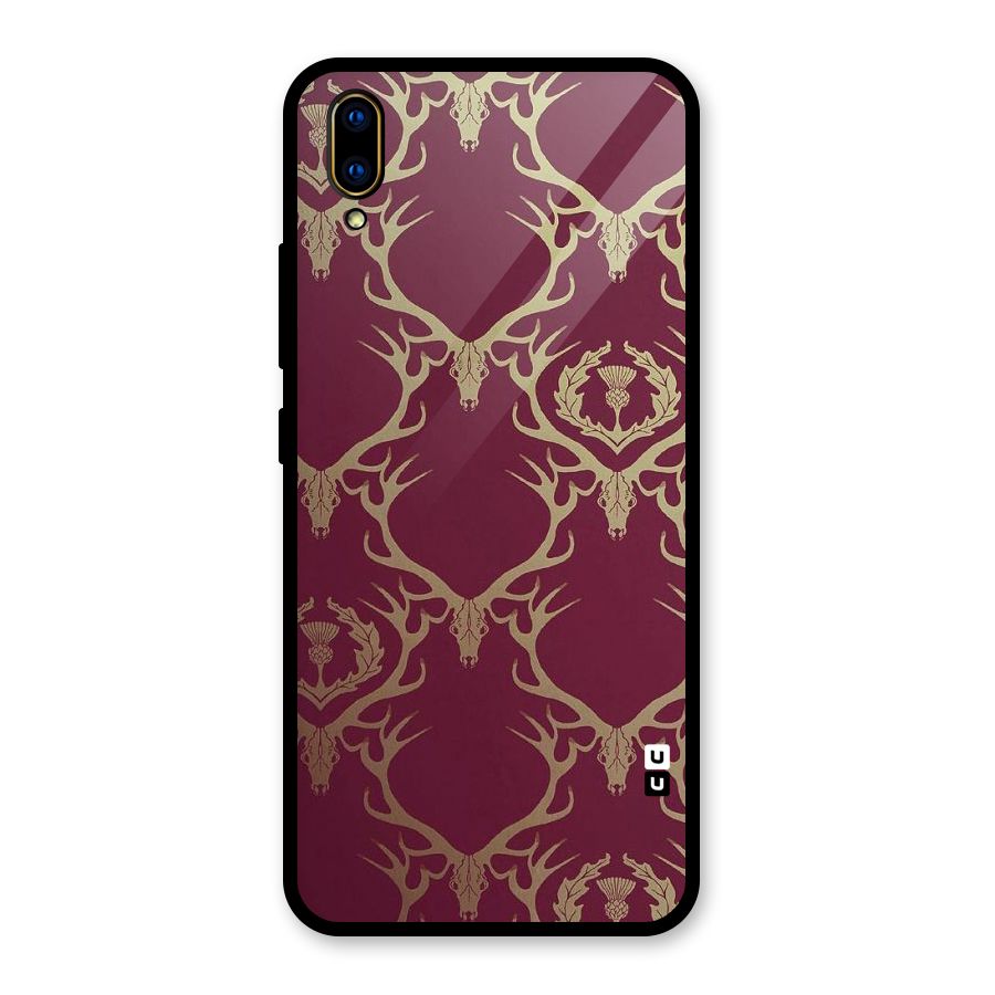 Golden Bull Design Glass Back Case for Vivo V11 Pro