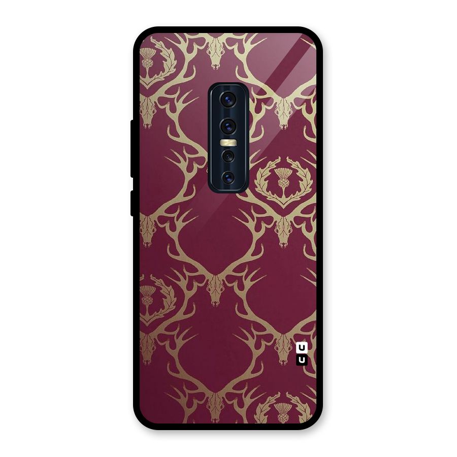 Golden Bull Design Glass Back Case for Vivo V17 Pro