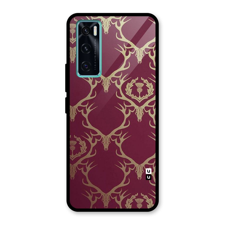 Golden Bull Design Glass Back Case for Vivo V20 SE