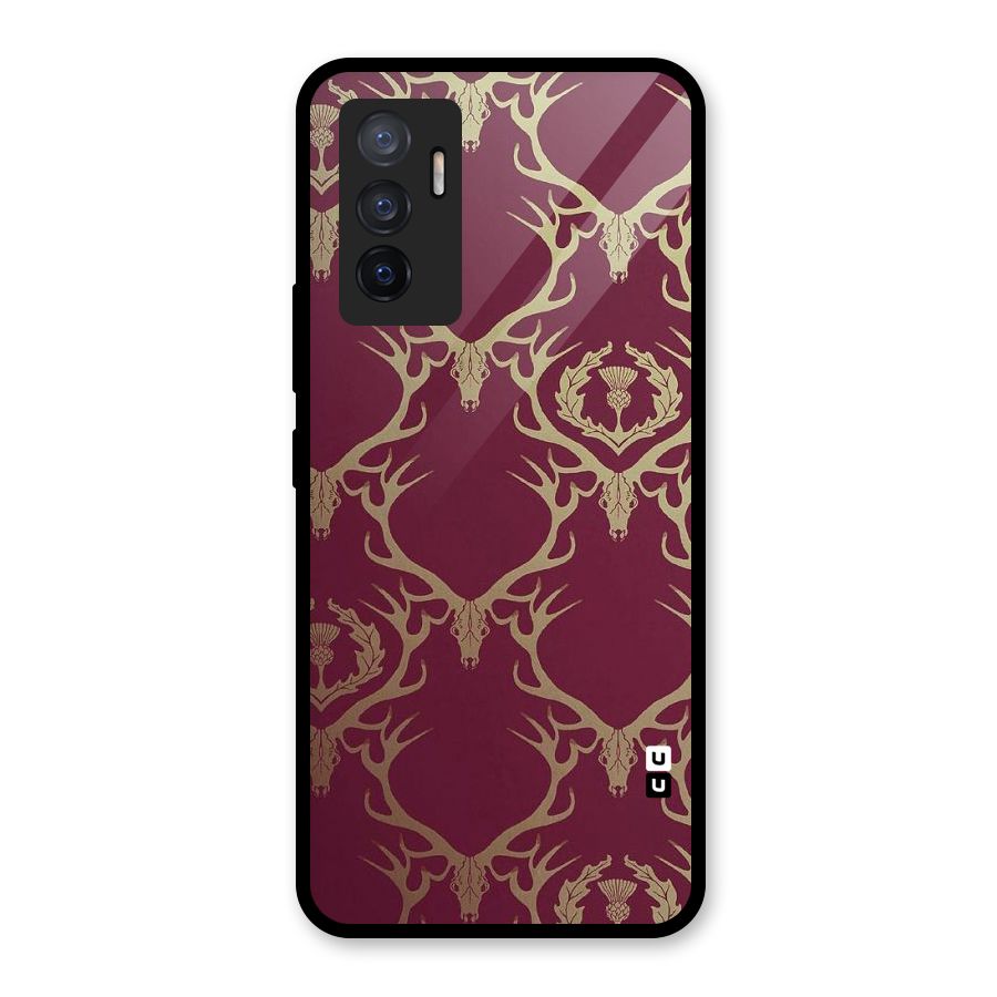 Golden Bull Design Glass Back Case for Vivo V23e