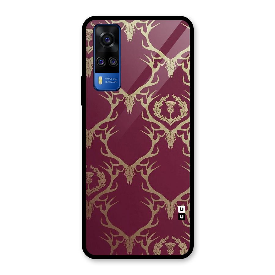 Golden Bull Design Glass Back Case for Vivo Y31