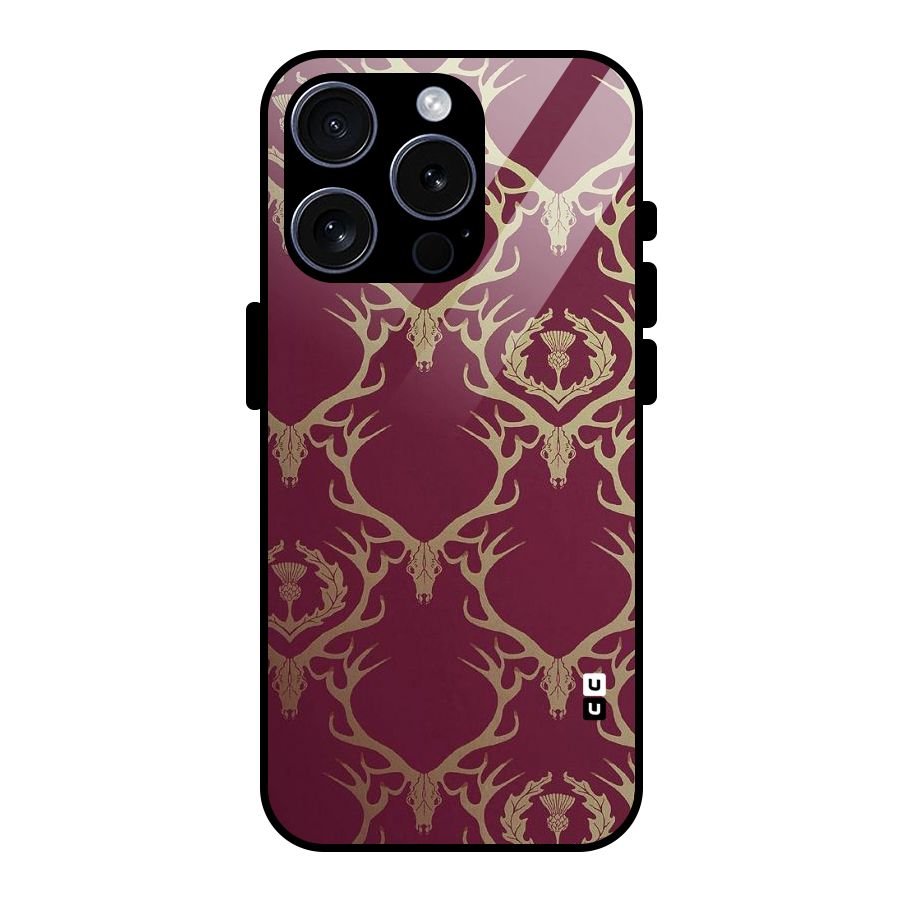 Golden Bull Design Glass Back Case for iPhone 15 Pro
