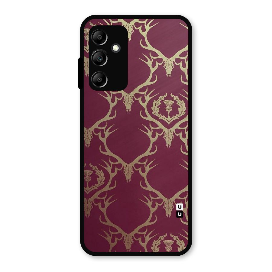 Golden Bull Design Metal Back Case for Galaxy A14 5G