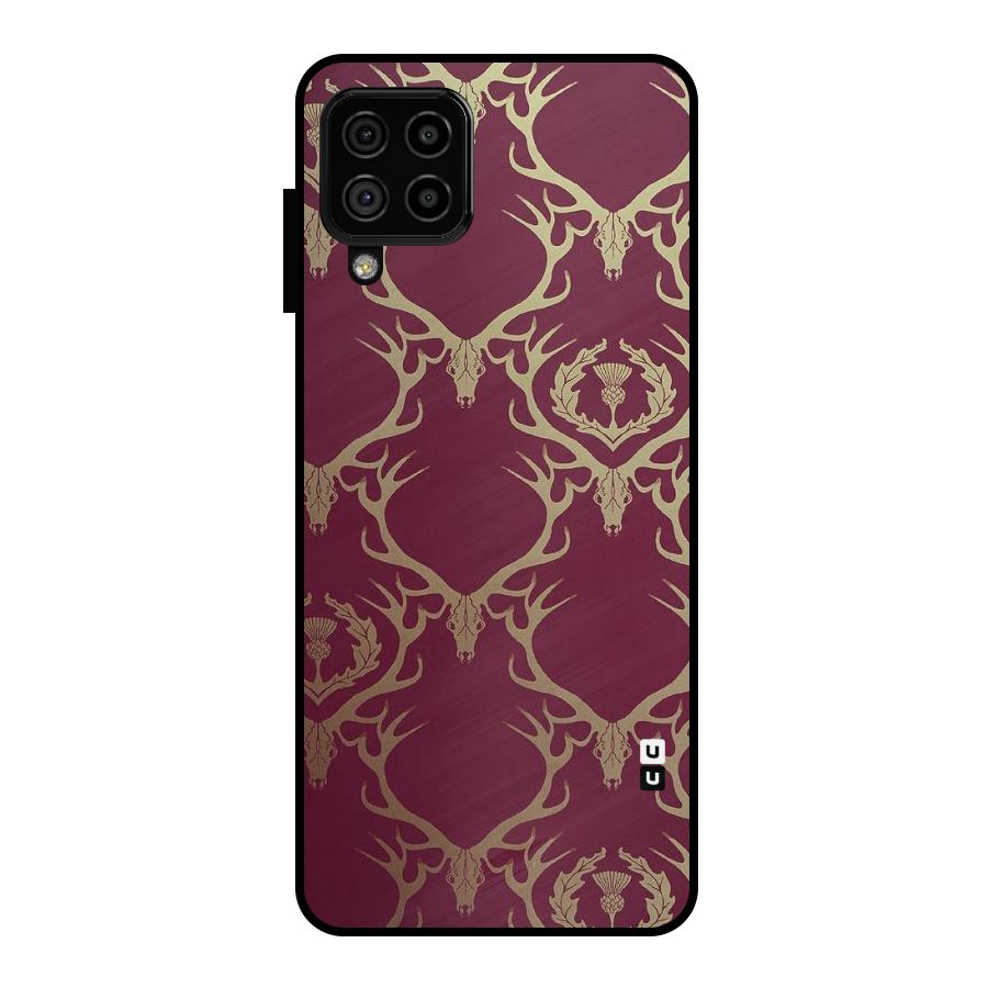 Golden Bull Design Metal Back Case for Galaxy A22 4G