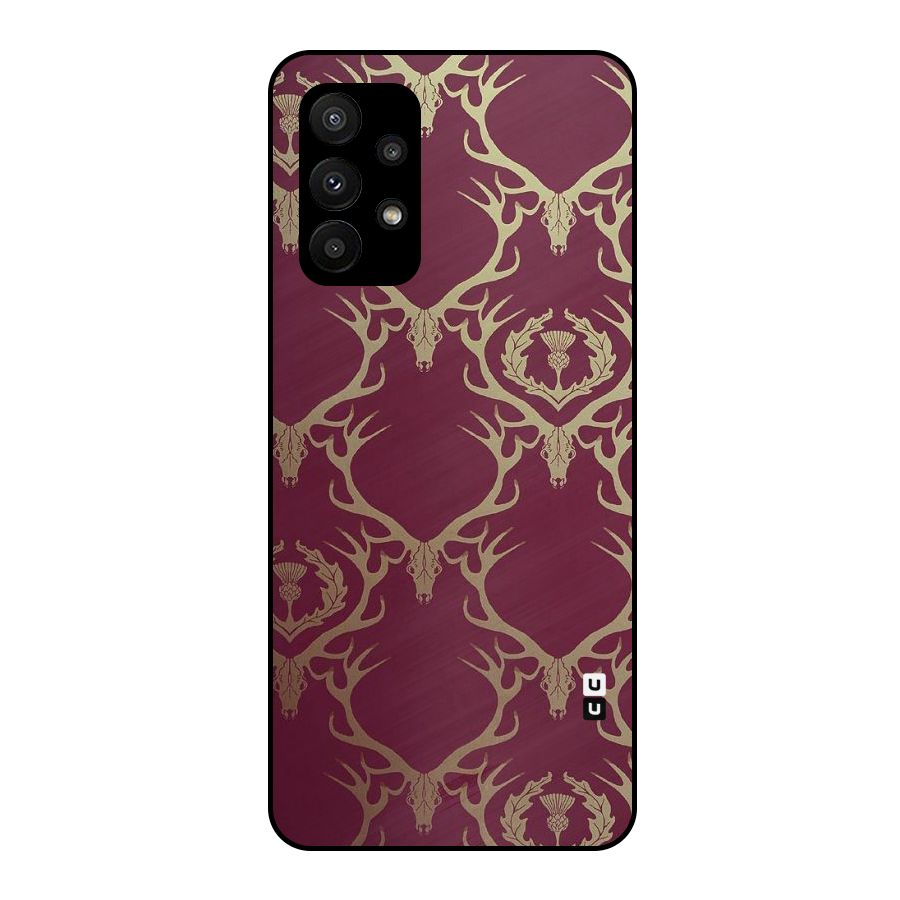 Golden Bull Design Metal Back Case for Galaxy A23