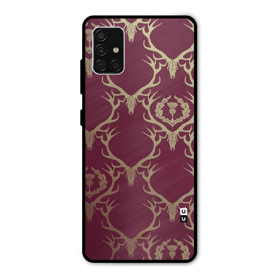 Golden Bull Design Metal Back Case for Galaxy A51