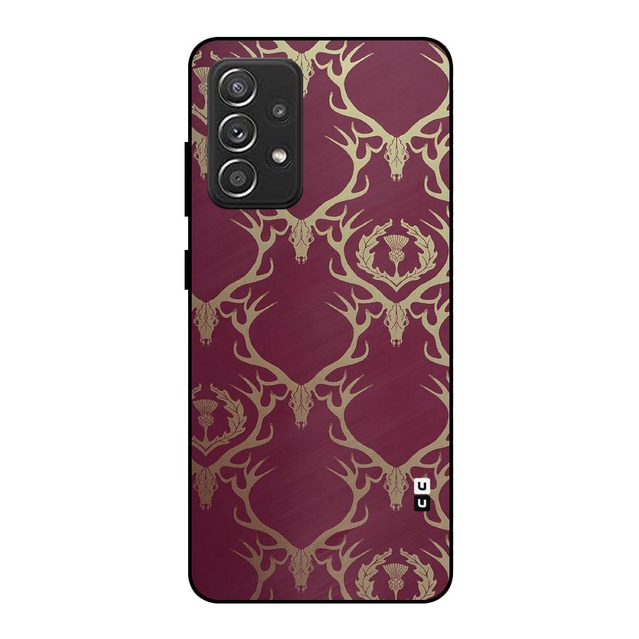Golden Bull Design Metal Back Case for Galaxy A52s 5G