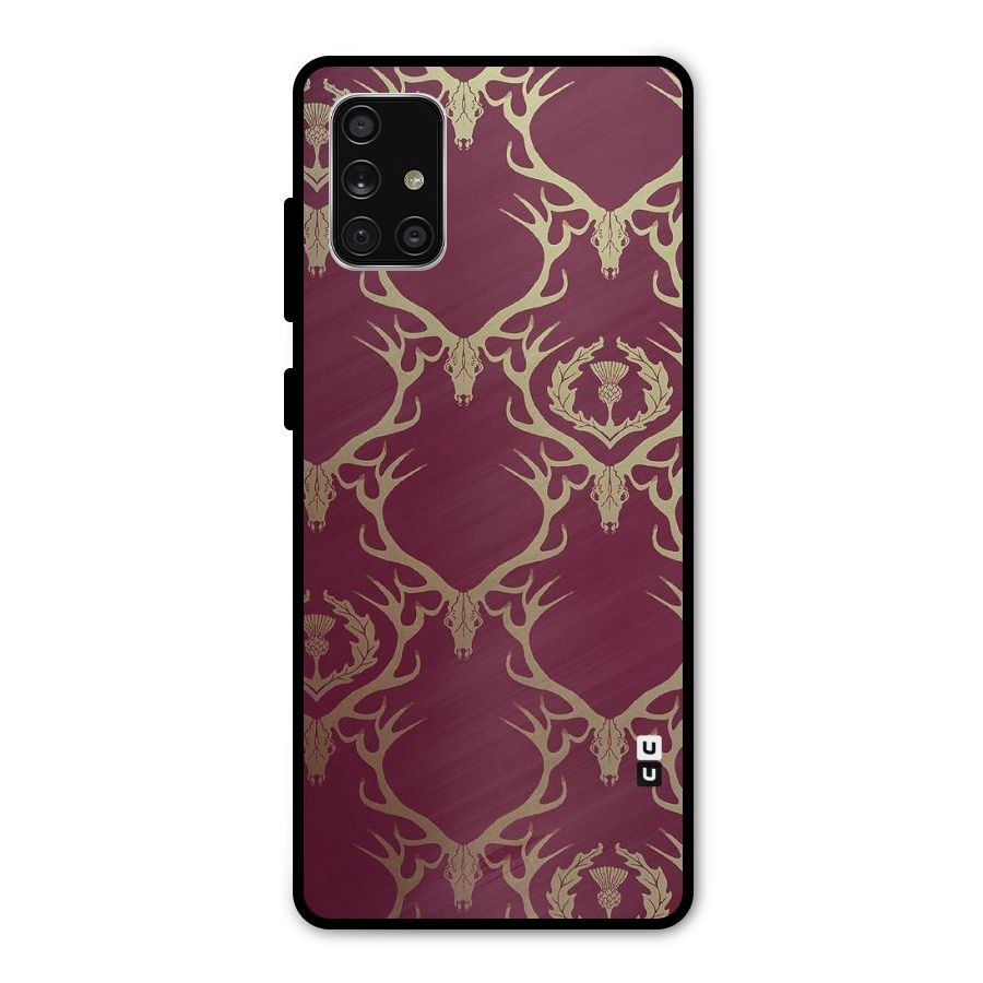 Golden Bull Design Metal Back Case for Galaxy A71