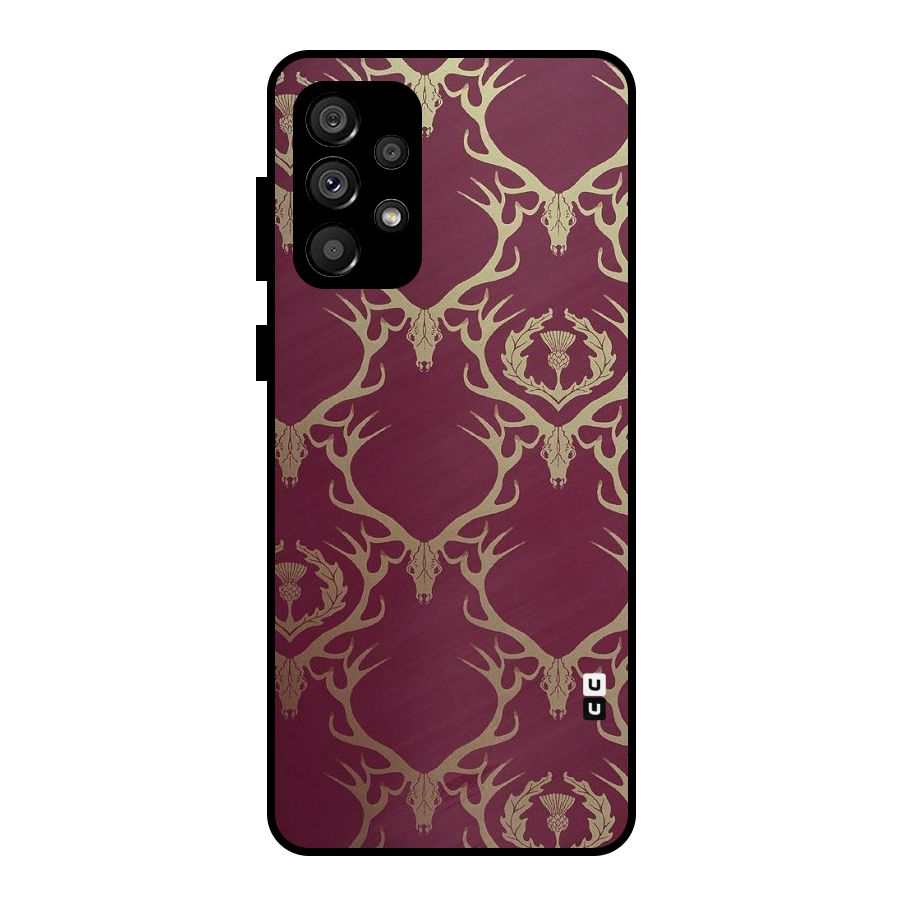 Golden Bull Design Metal Back Case for Galaxy A73 5G