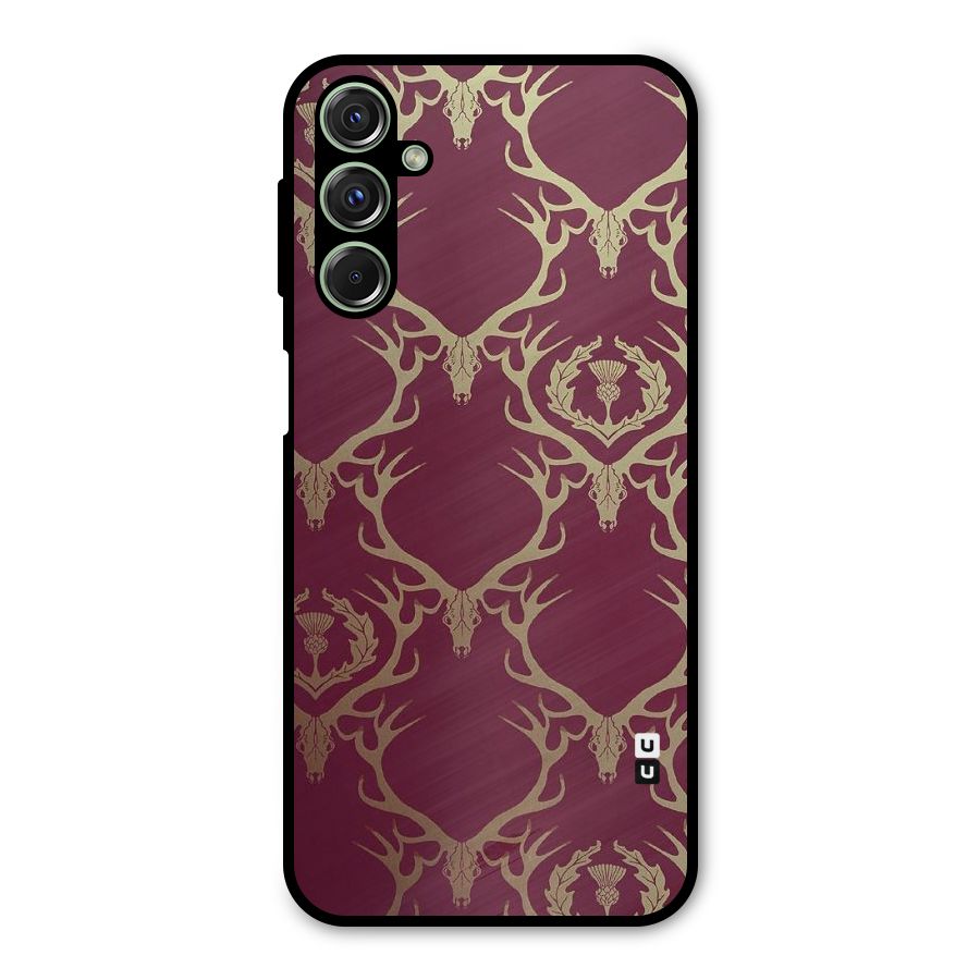 Golden Bull Design Metal Back Case for Galaxy F34