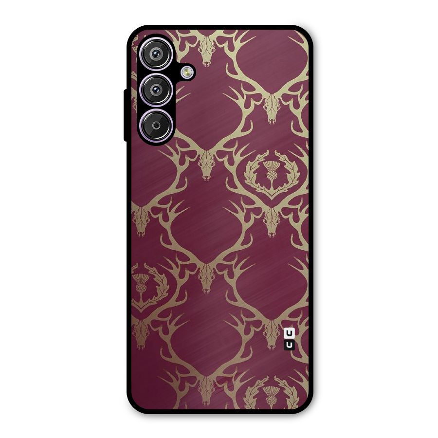 Golden Bull Design Metal Back Case for Galaxy M15