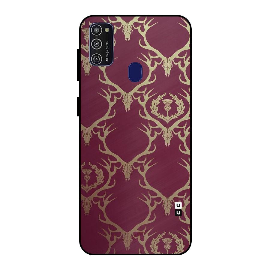 Golden Bull Design Metal Back Case for Galaxy M21