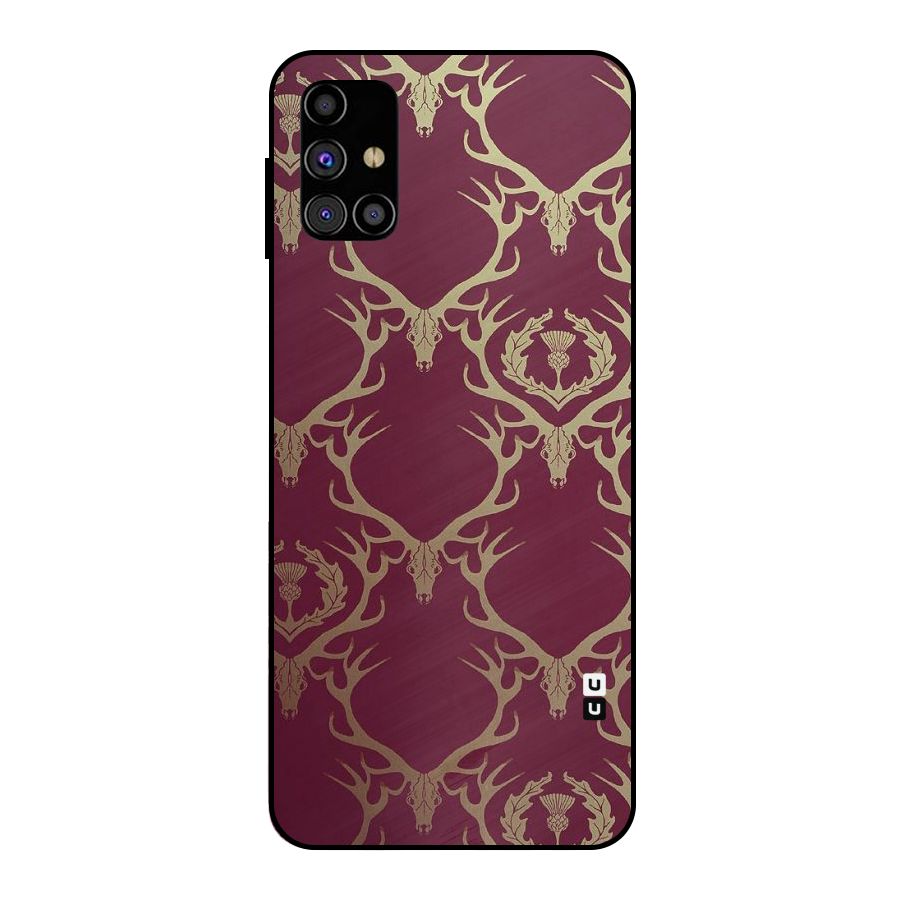 Golden Bull Design Metal Back Case for Galaxy M31s