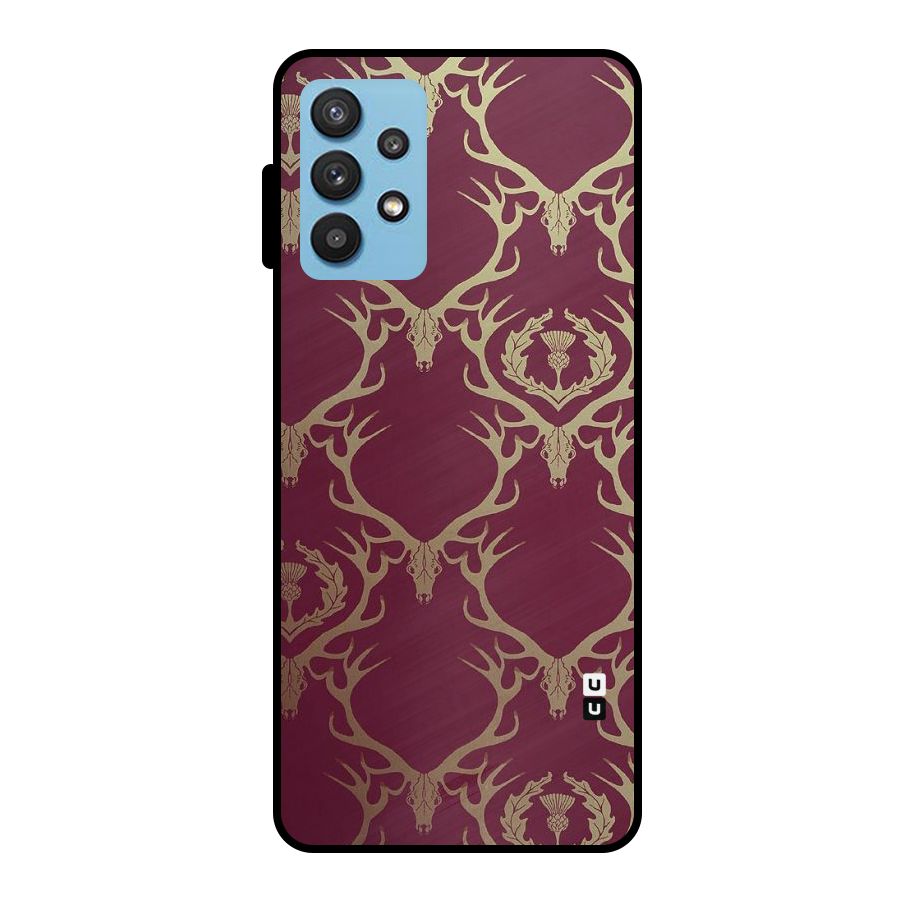 Golden Bull Design Metal Back Case for Galaxy M32 5G