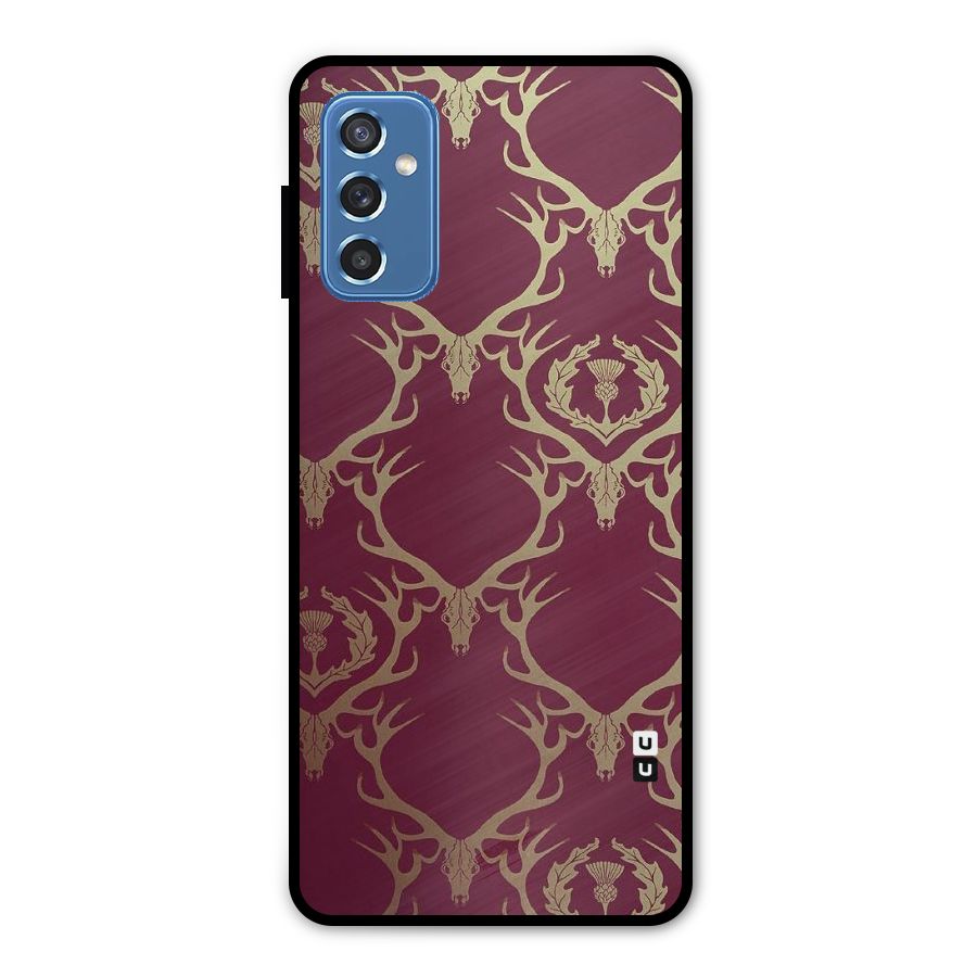 Golden Bull Design Metal Back Case for Galaxy M52 5G