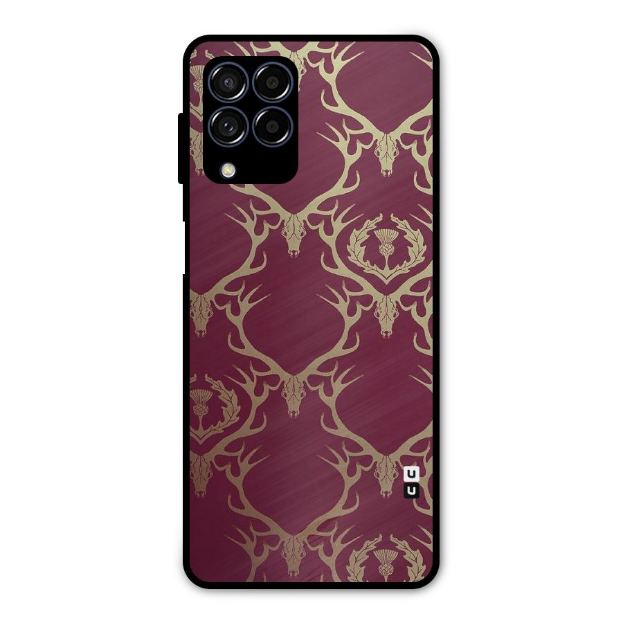Golden Bull Design Metal Back Case for Galaxy M53 5G