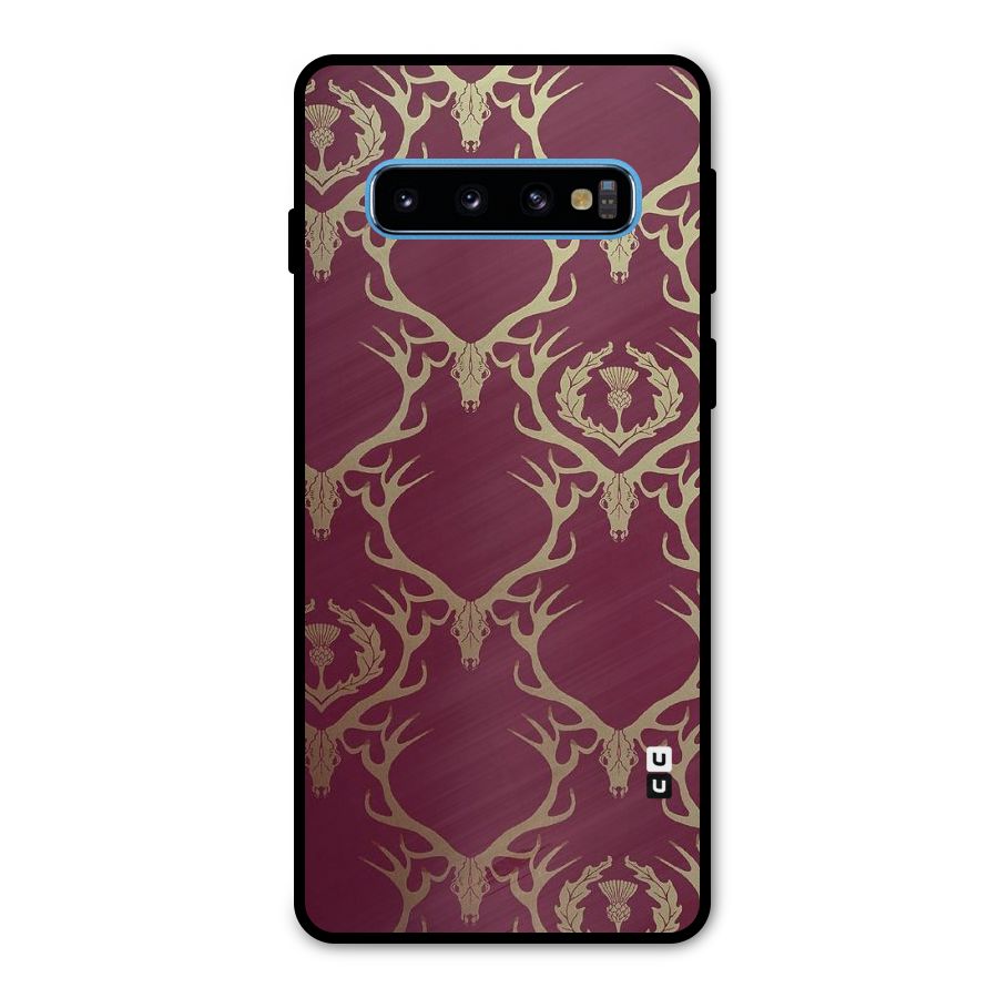 Golden Bull Design Metal Back Case for Galaxy S10