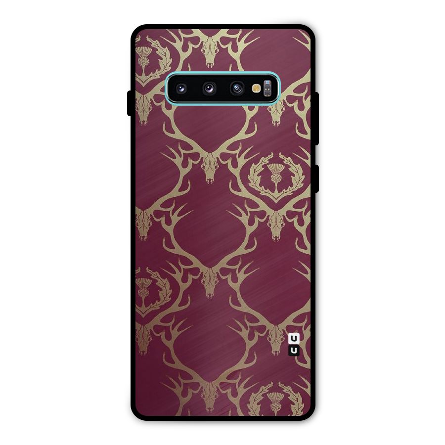 Golden Bull Design Metal Back Case for Galaxy S10 Plus