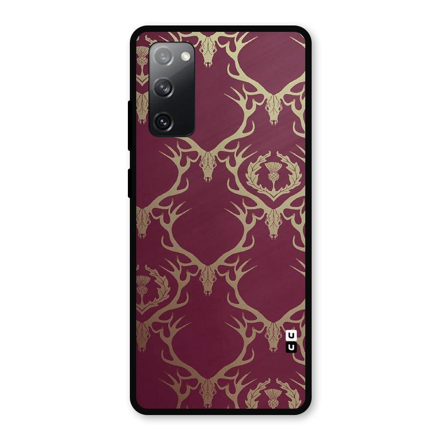 Golden Bull Design Metal Back Case for Galaxy S20 FE