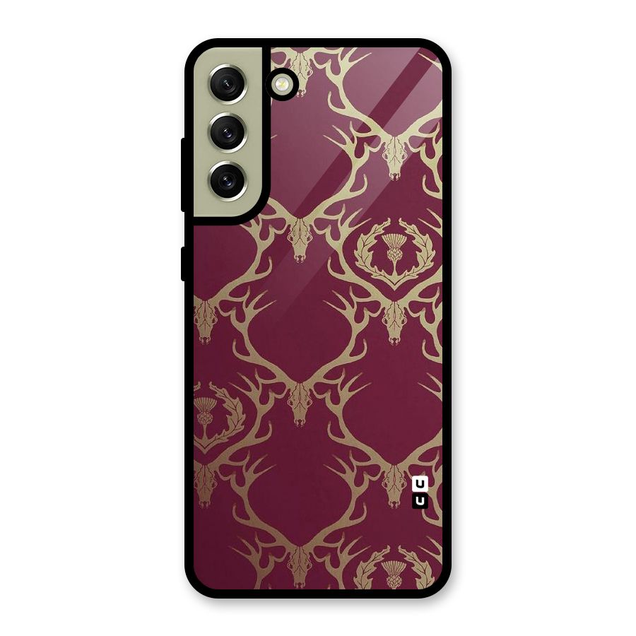 Golden Bull Design Metal Back Case for Galaxy S21 FE 5G (2023)