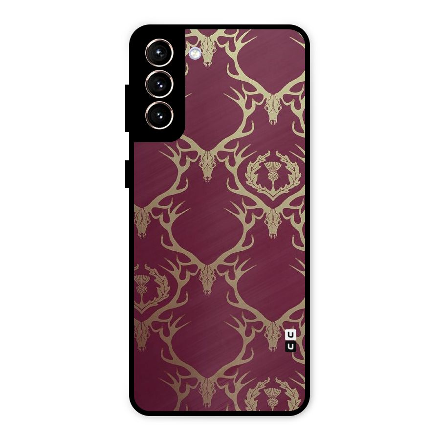 Golden Bull Design Metal Back Case for Galaxy S21 Plus