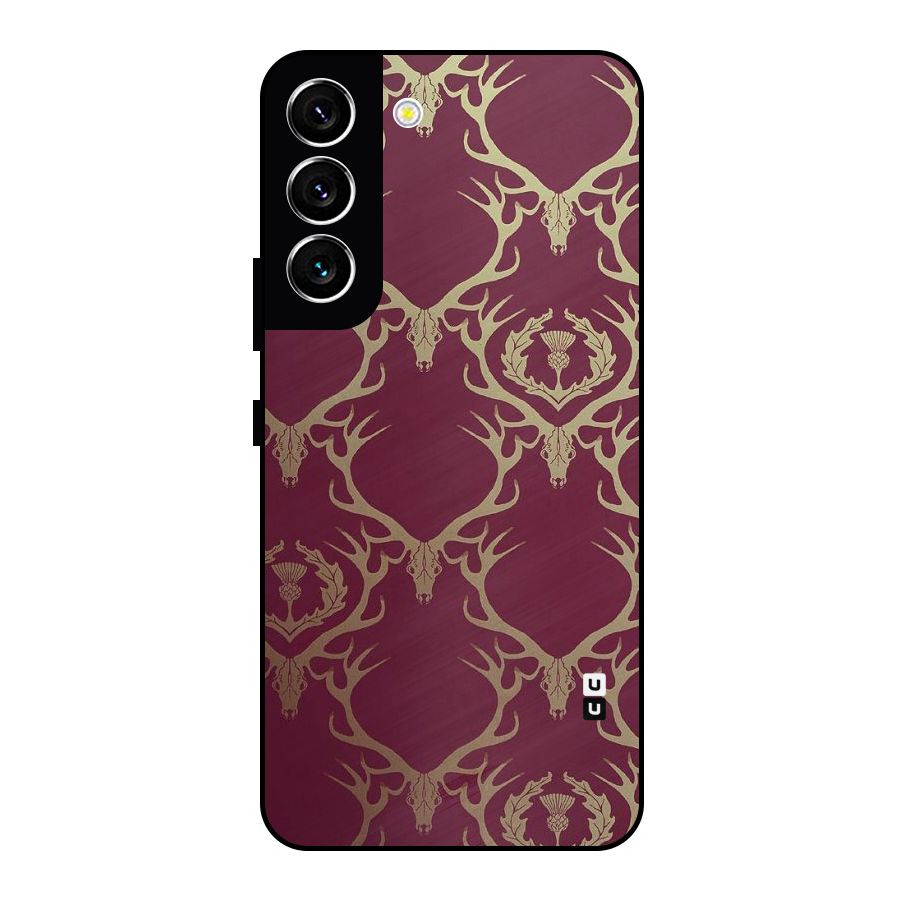 Golden Bull Design Metal Back Case for Galaxy S22 5G