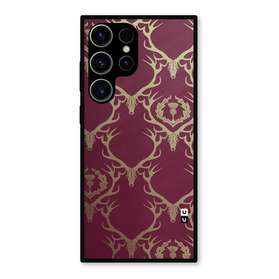 Golden Bull Design Metal Back Case for Galaxy S23 Ultra