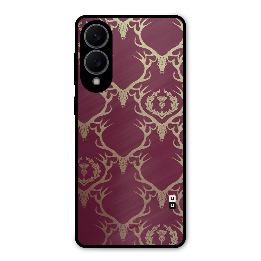 Golden Bull Design Metal Back Case for Galaxy S25 Edge