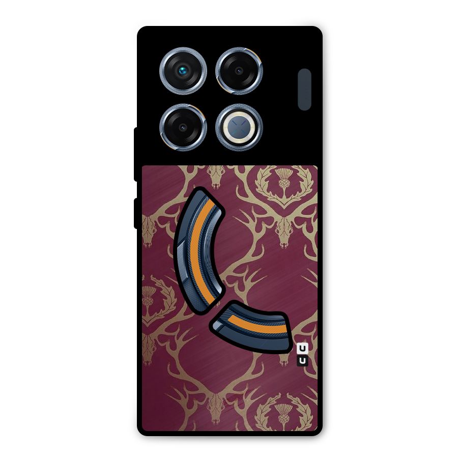 Golden Bull Design Metal Back Case for Infinix GT 20 Pro