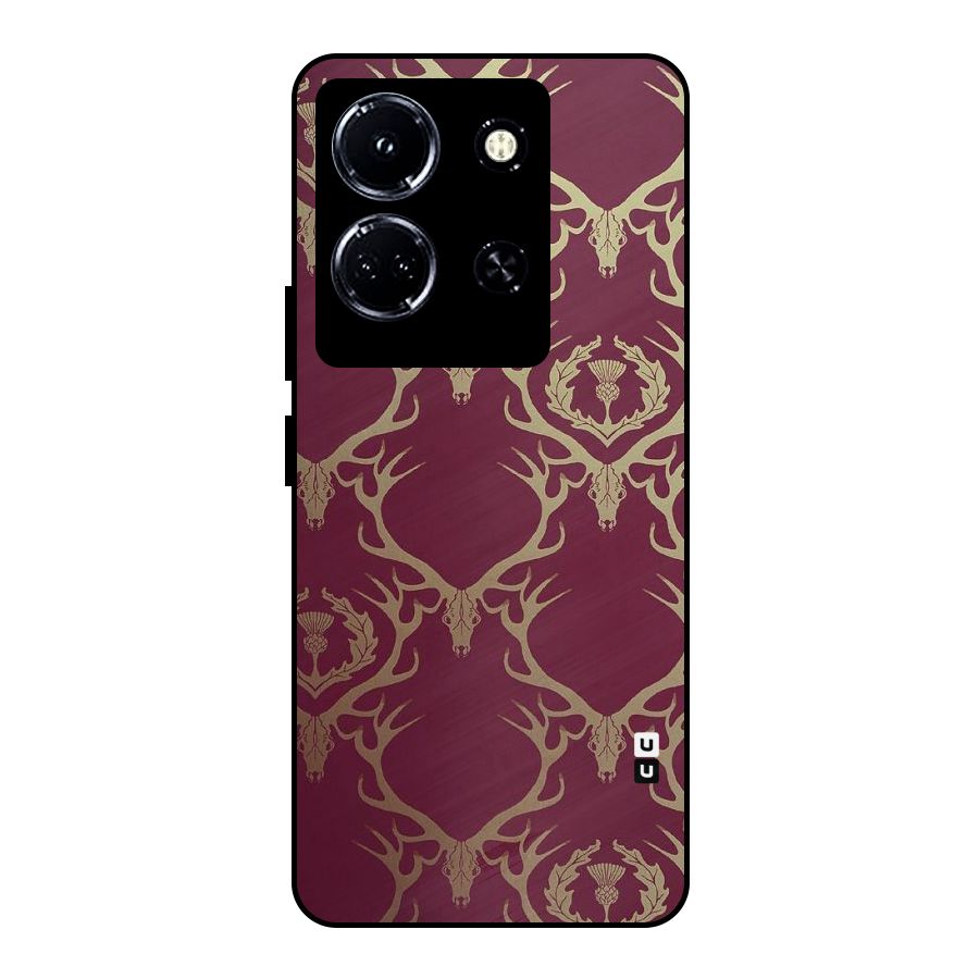 Golden Bull Design Metal Back Case for Infinix Note 30 5G