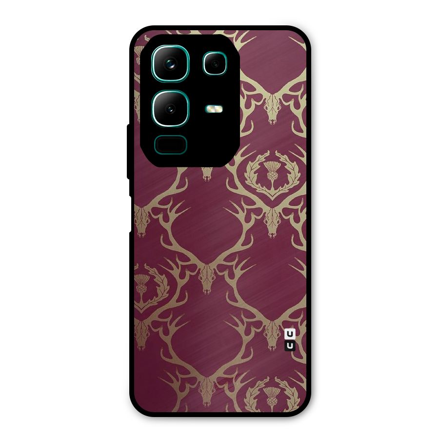Golden Bull Design Metal Back Case for Infinix Note 50x