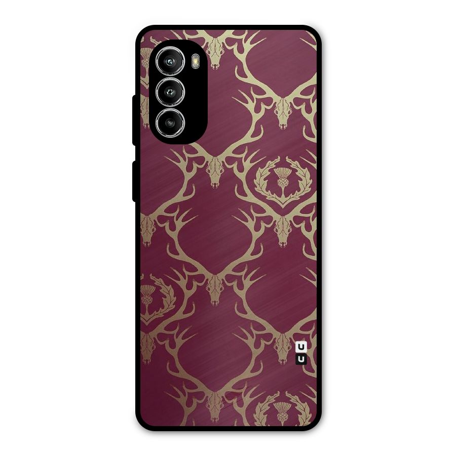 Golden Bull Design Metal Back Case for Moto G52