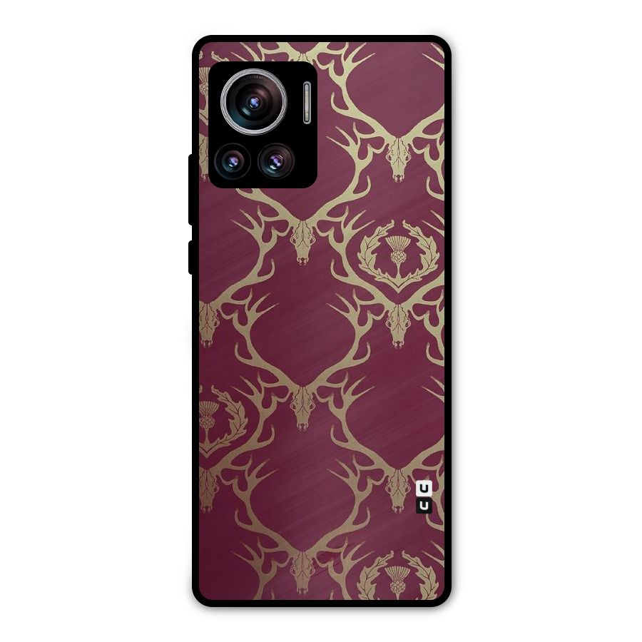 Golden Bull Design Metal Back Case for Motorola Edge 30 Ultra