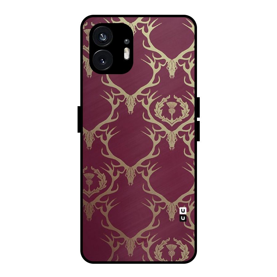Golden Bull Design Metal Back Case for Nothing Phone 2